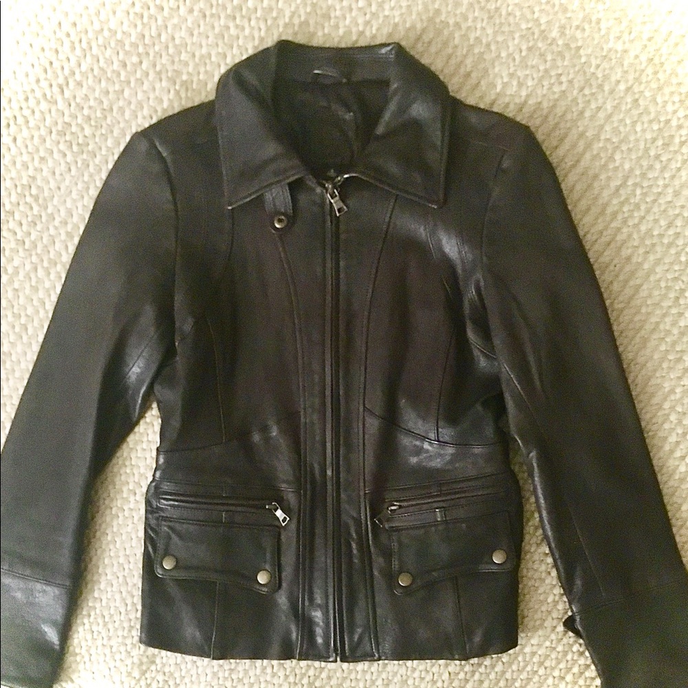 Banana Republic Leather Jacket. Sz small.